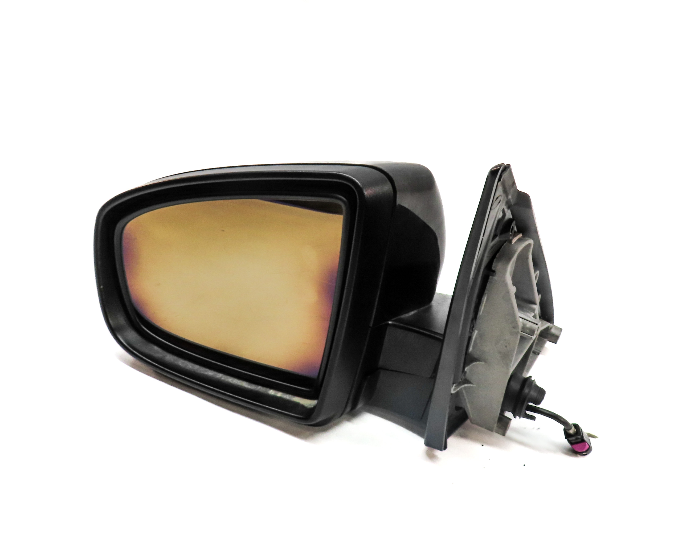 2007-2013 BMW X5 (E70) LEFT DRIVER P-FOLD AUTO DIM HEATED DOOR MIRROR (Black) — exact item pictured